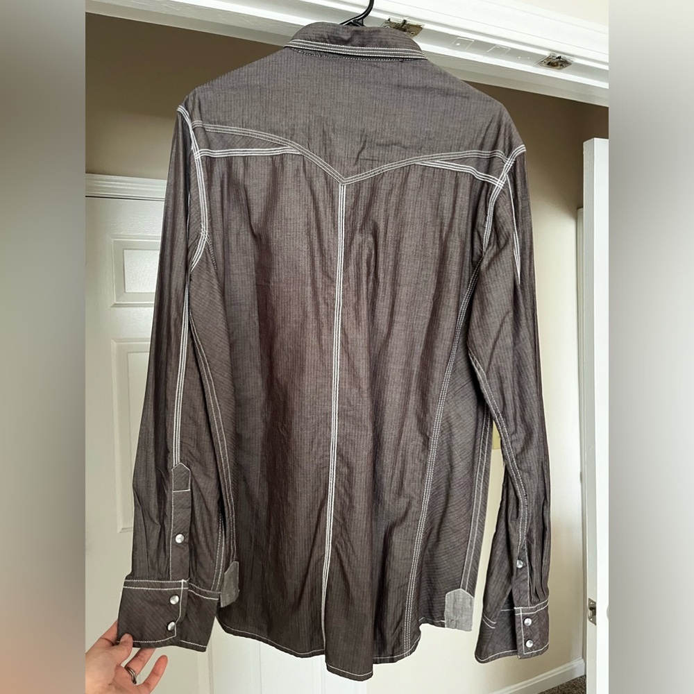 BKE Men’s snap button  shirt Large - Picture 3 of 3